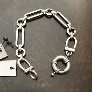 Chico’s Matte Silvertone Link Bracelet
